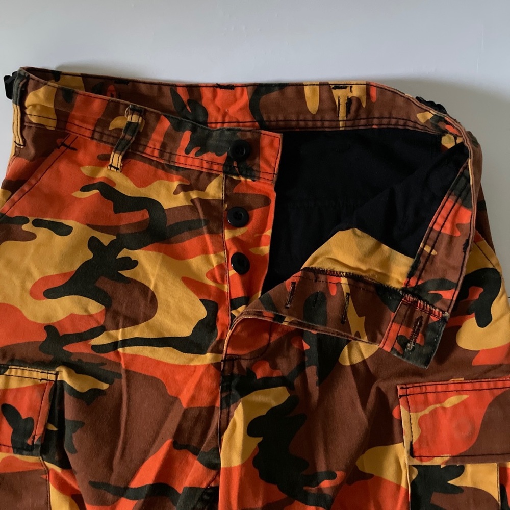 Orange cargo pants